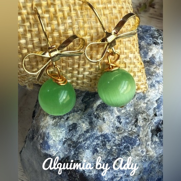 Alquimia Jewelry - Alquimia Gold and Green Earrings